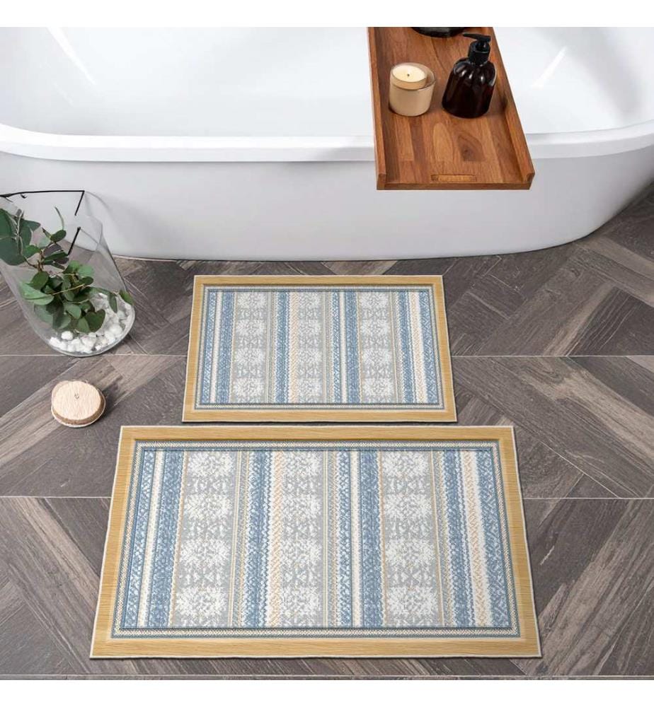 Bathmat Set 2 Pieces - Blue