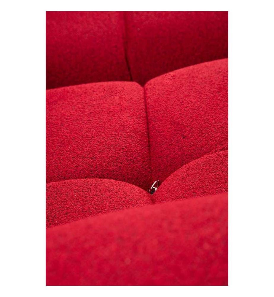 Canapé d'Angle, rouge, cadre en hêtre - aggloméré, tissu polyester
