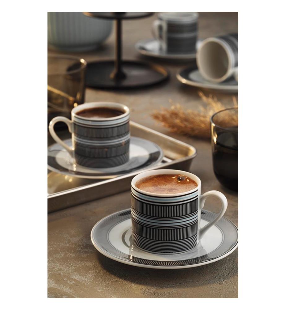 Kaffeetassen-Set, 8-teilig, mehrfarbig