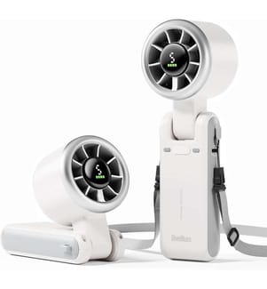 Tragbarer Hand-Turbo-Ventilator mit Akku 4000mAh - Weiss