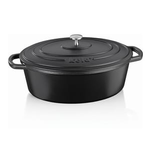 Bräter Calido oval 33 cm, Schwarz