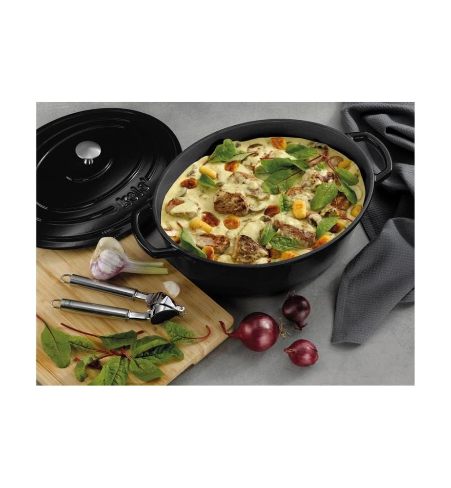 Bräter Calido oval 33 cm, Schwarz