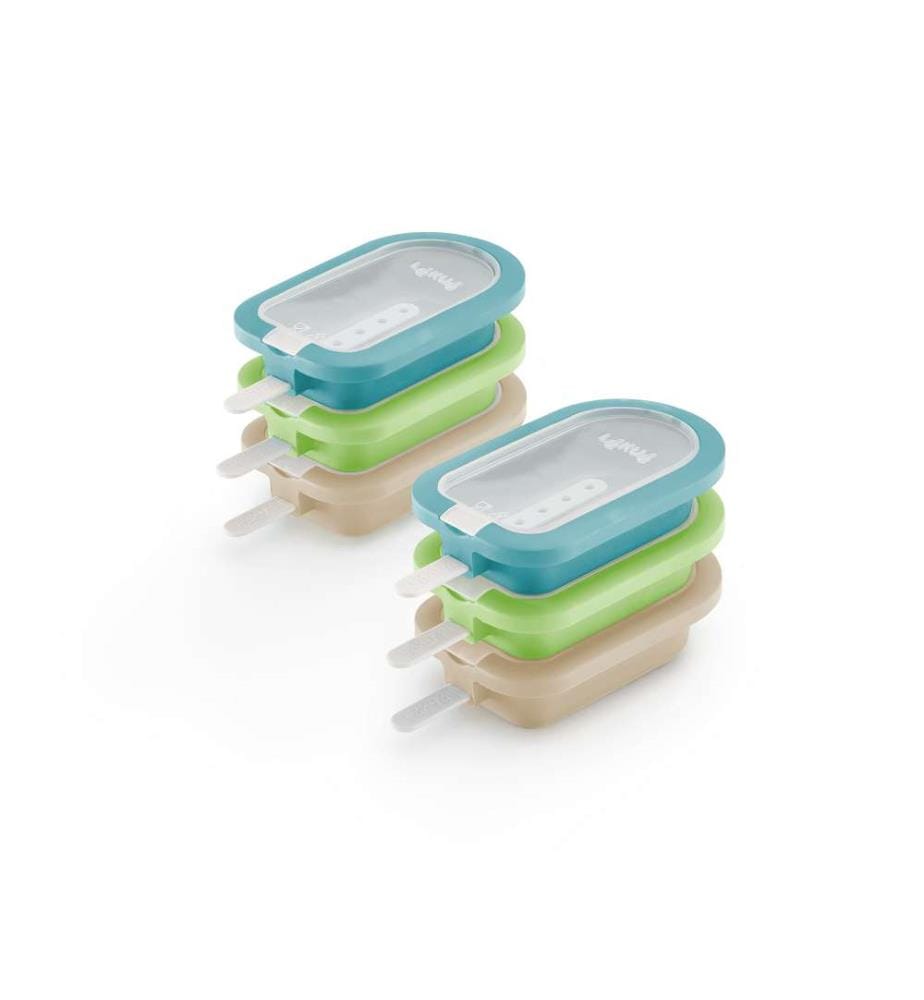 Set of 6 Mediterranean Ice Cream Moulds - Multicoloured