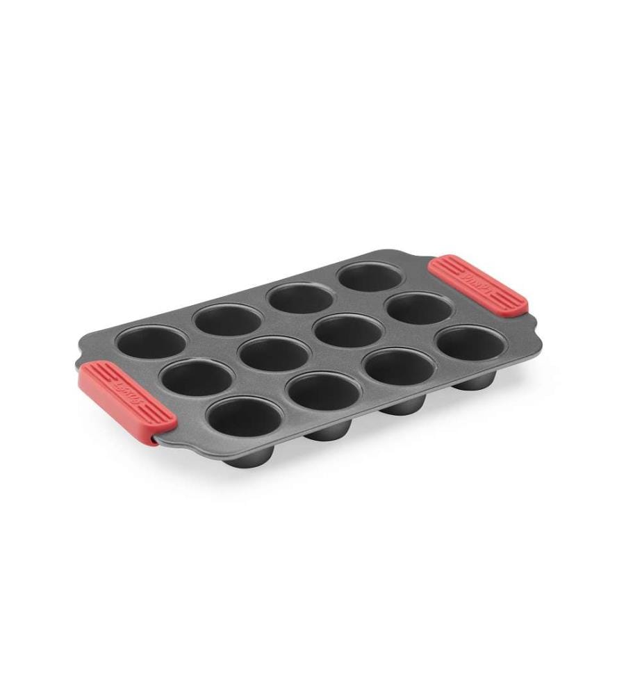 Antihaftbeschichtete Mini-Muffin-Form mit 12 Vertiefungen - Grau