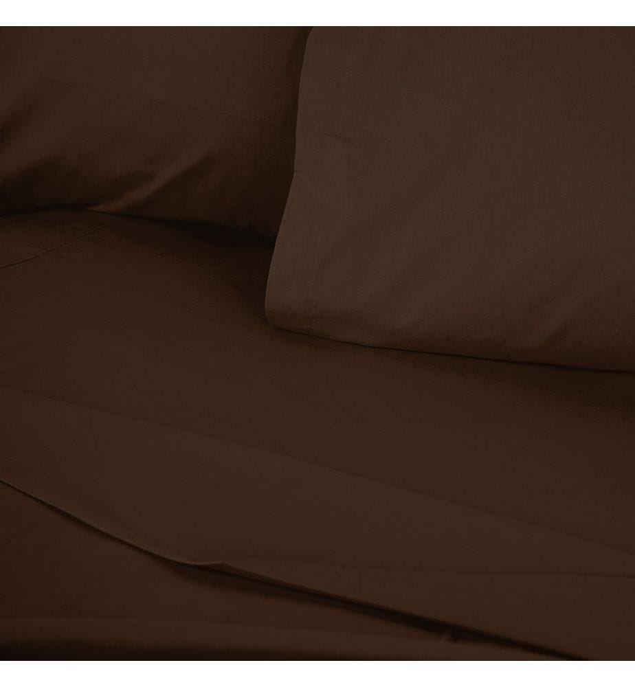 Drap-housse petit format Ranforce, marron foncé, 100 % COTON RANFORCE