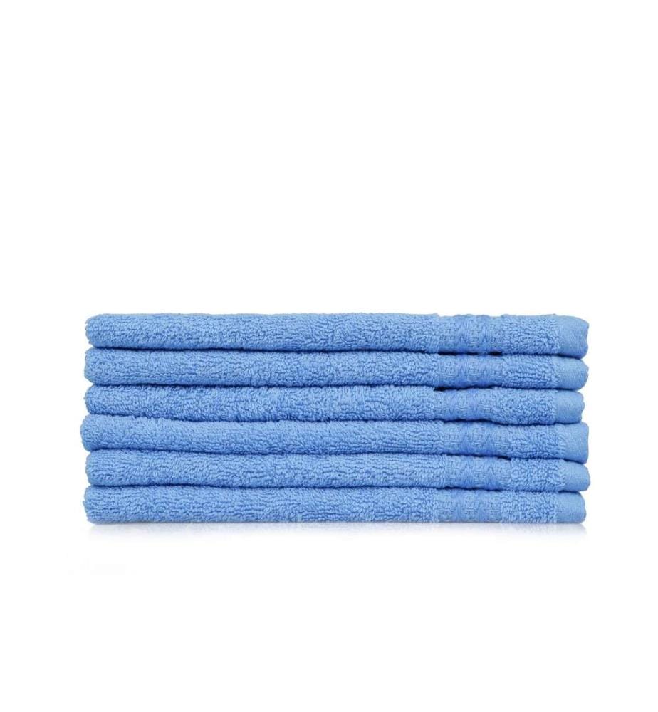 Lot de 6 Linges de Toilette - Bleu