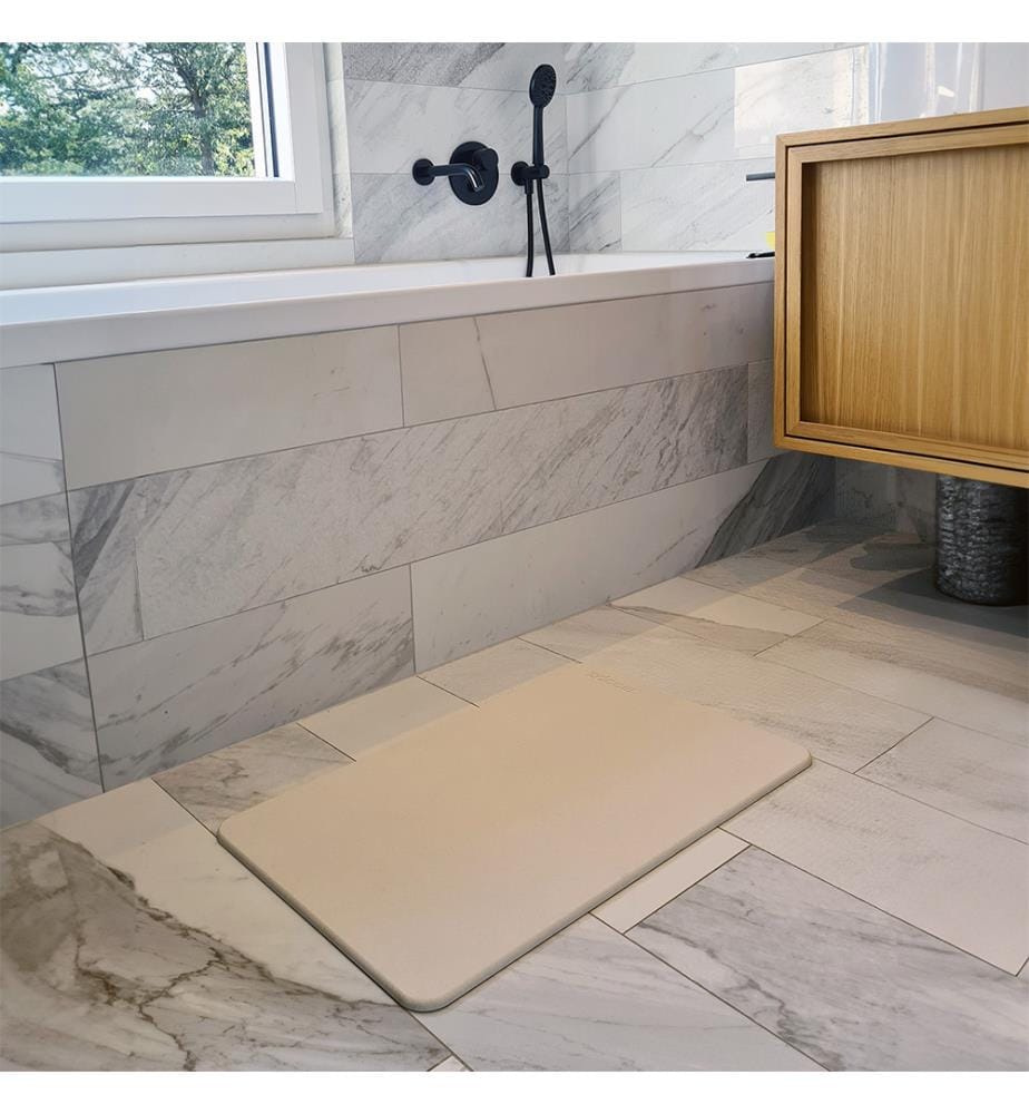 Tappeto da bagno in diatomite - 60 x 40 x 1 cm - Sabbia