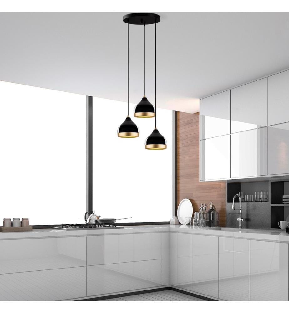 Lustre, noir, CORPS EN MÉTAL