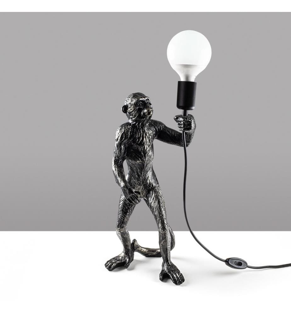 Lampe à poser, noire, 100% polyester