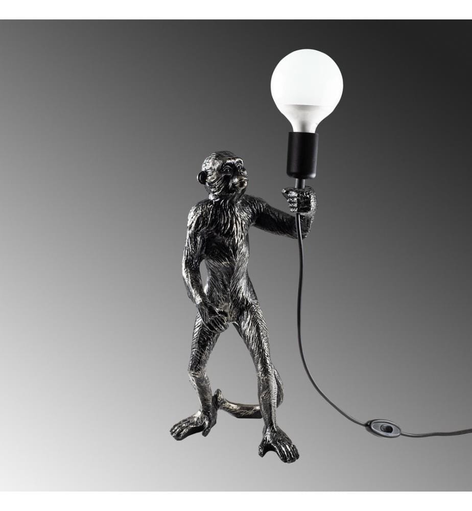 Lampe à poser, noire, 100% polyester