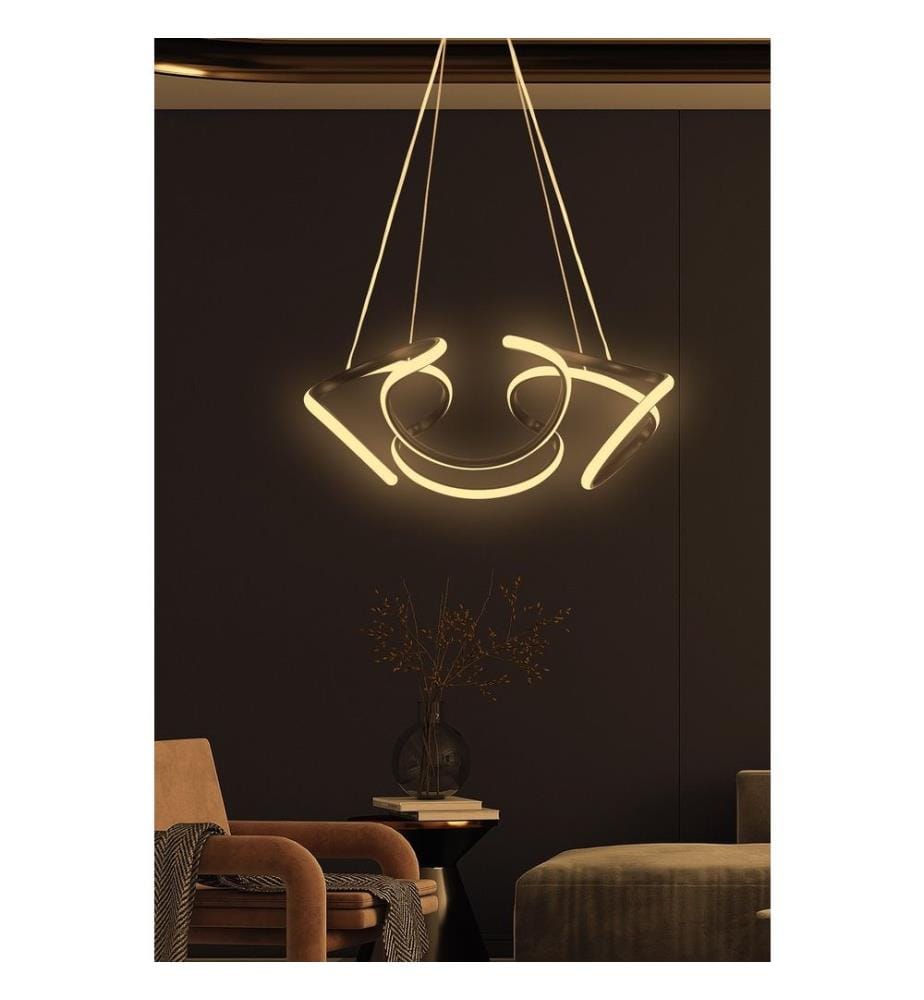 Lustre, noir, corps en aluminium