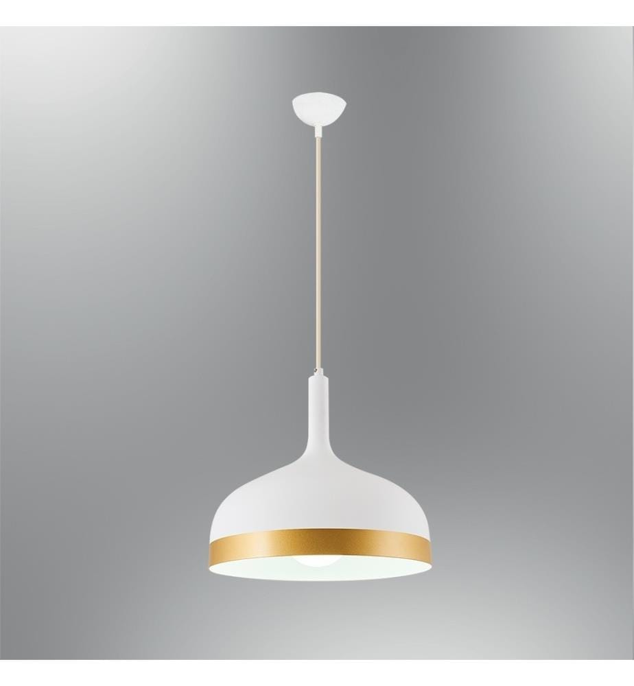 Lustre, blanc, corps en métal