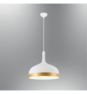 Lustre, blanc, corps en métal