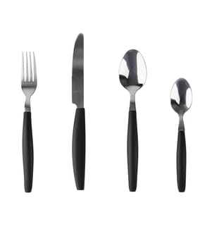 Besteckset aus Edelstahl - 16 Teile - Schwarz