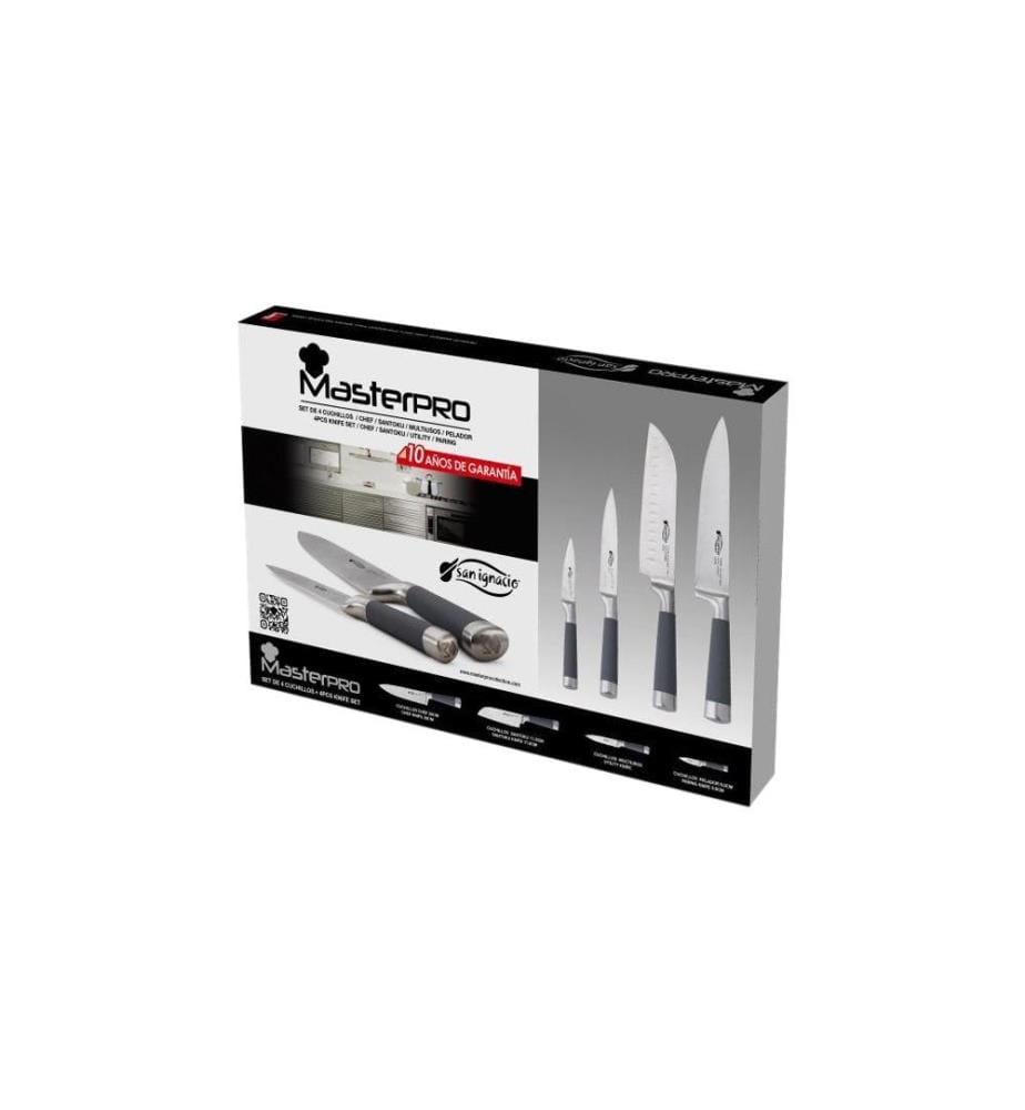 4er-Set Küchenmesser - Schwarz