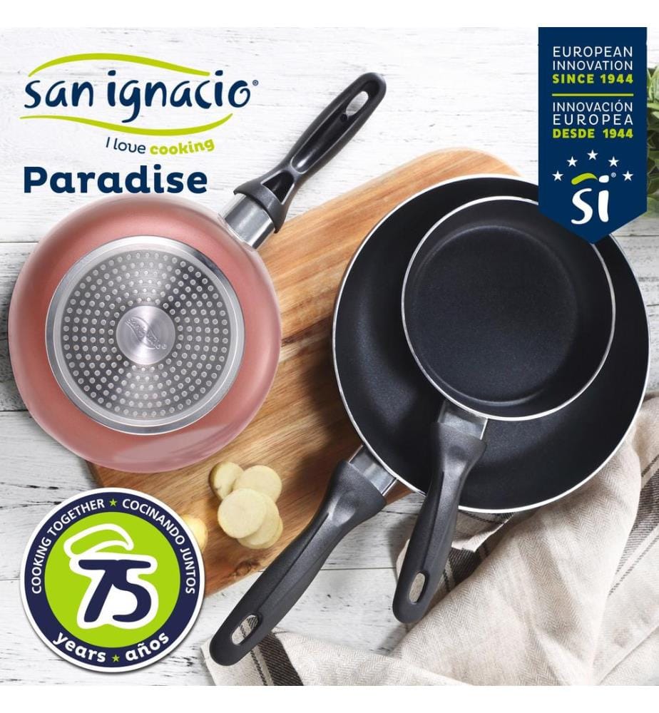 Ensemble de 11 casseroles et poêles Dina - Chrome et cuivre