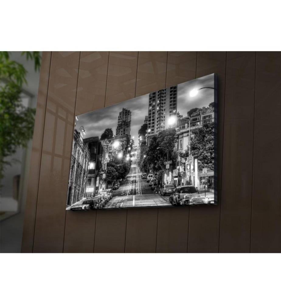 Dekoratives, LED-beleuchtetes Gemälde auf Leinwand, mehrfarbig