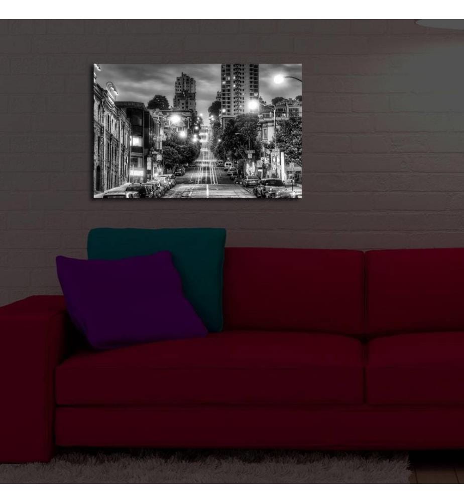 Dekoratives, LED-beleuchtetes Gemälde auf Leinwand, mehrfarbig