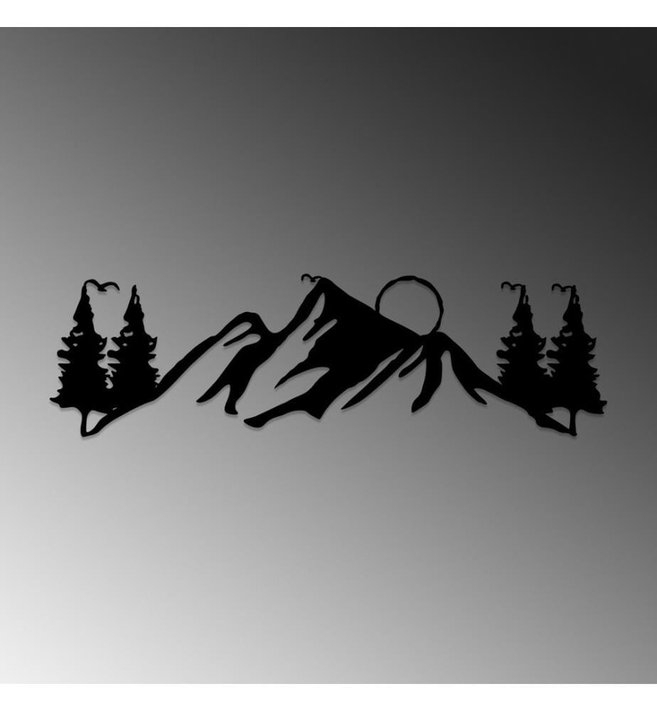 Dekoratives Metall-Wand-Accessoire, Schwarz, Metall