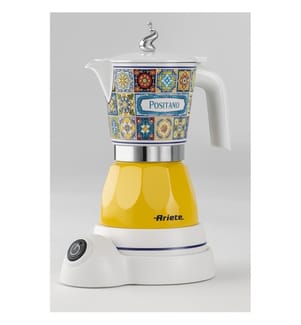 Elektrische Kaffeemaschine Capri - Weiss und Gelb