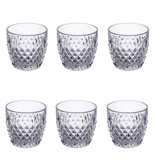 6er-Set Diamond Balloon Gläser - 350 ml / Transparent