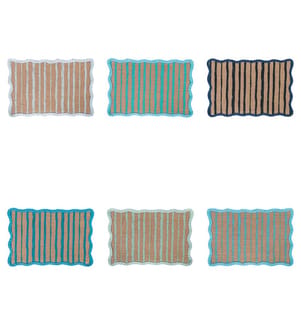 6er-Set Tischsets Sh Ocean Wavy - Sortiert