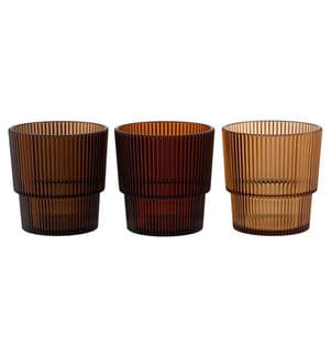 Set von 12 Unico Gläsern - 300 ml / Schokolade / 3 zufällige Farben