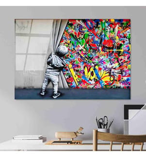Tableau en verre trempé - Multicolore