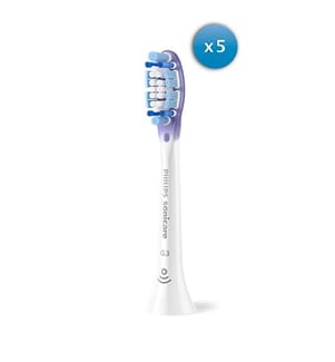 Premium Gum Care Bürstenköpfe 5er-Pack - Weiss und Lila