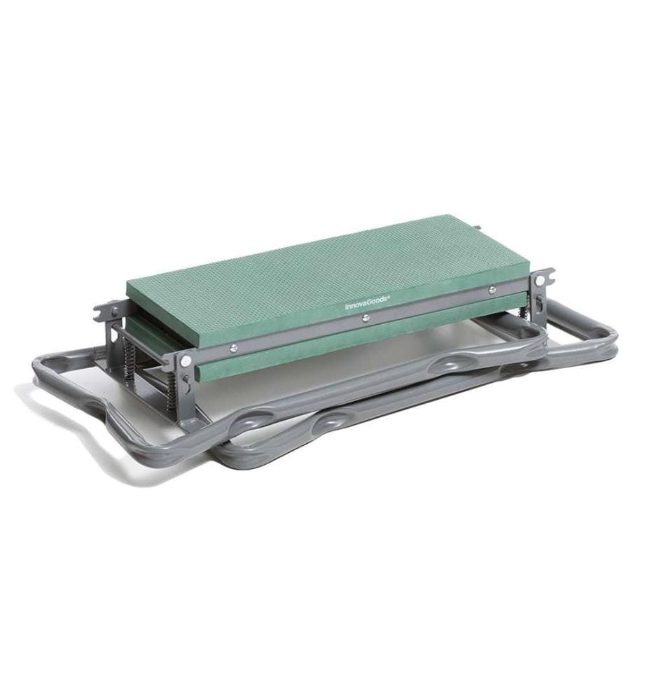 Siège de jardin pliant 3 en 1 avec sac pour outils Situl - Gris et vert