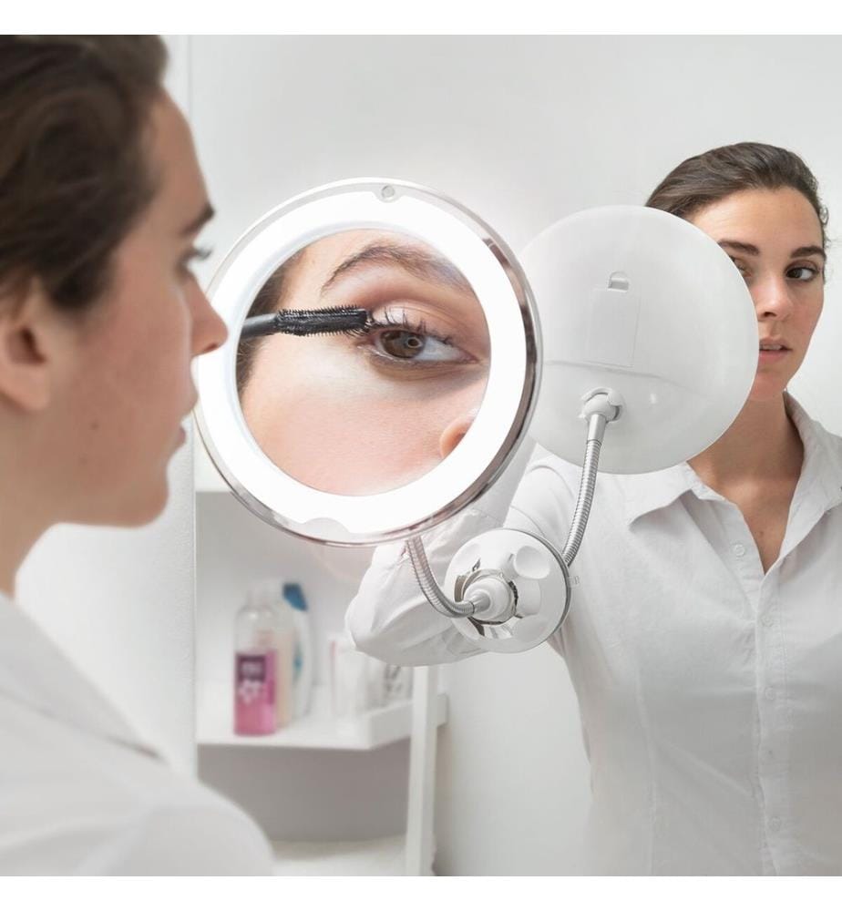 LED-Vergrösserungsspiegel mit flexiblem Arm und Saugnapf Mizoom