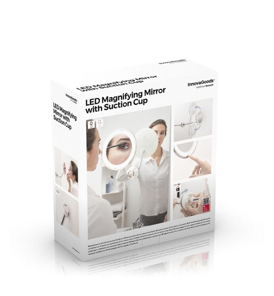 LED-Vergrösserungsspiegel mit flexiblem Arm und Saugnapf Mizoom