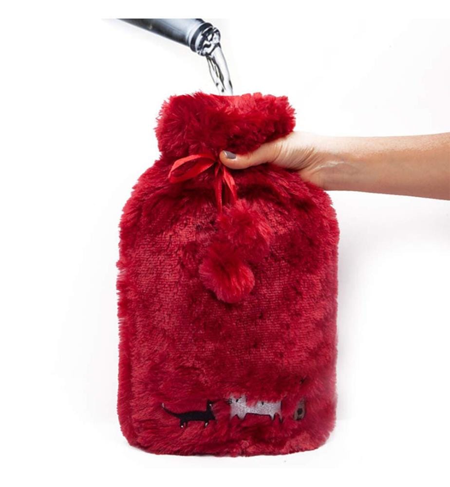 Bottiglia elettrica ad acqua calda Red Wine Cat - Nero