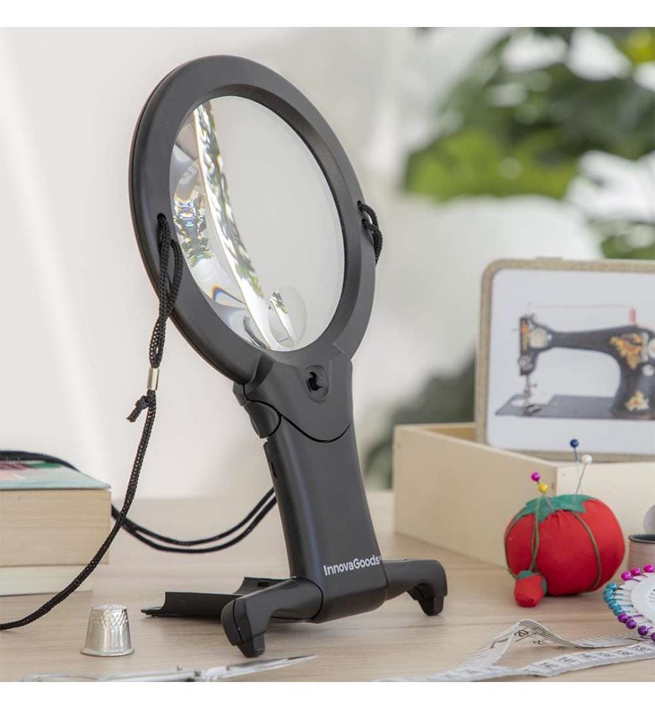 Freisprechlupe mit LED-Beleuchtung Zooled - Schwarz