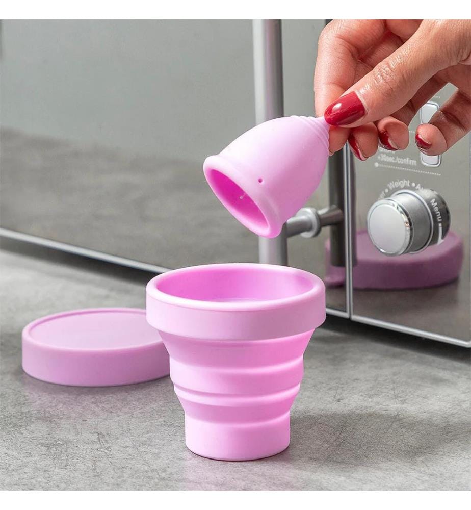 Menstruationstasse mit Zubehör Kuppy - L - Violett