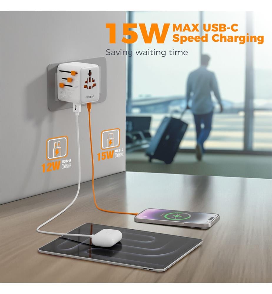 Adaptateur Tessan TS-WTA08 28 W - Gris