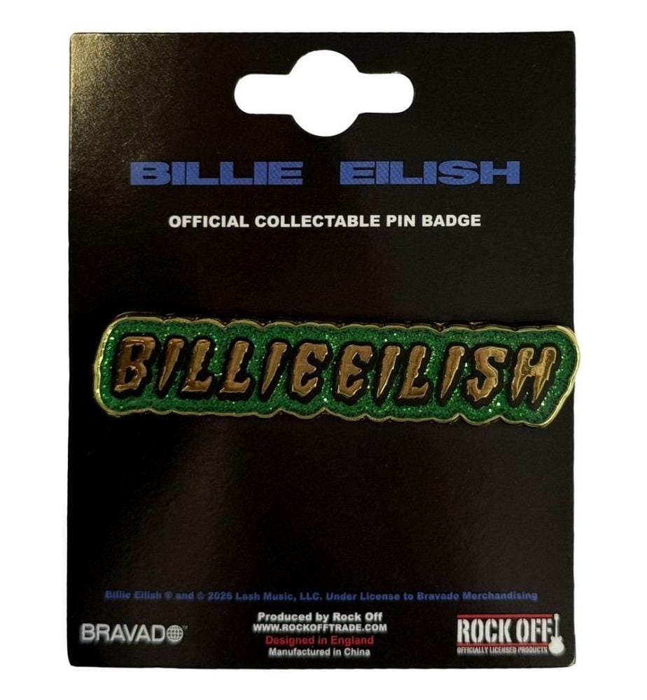 Billie Eilish - Glitter Logo-Abzeichen, Nadel