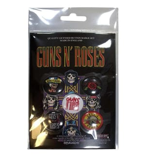 Guns N Roses - Abzeichen "Bullet Logo" 5er-Pack - Kunststoff, Metall
