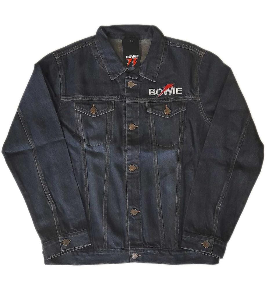 David Bowie - "Flash" Jeansjacke Logo für Herren/Damen Unisex