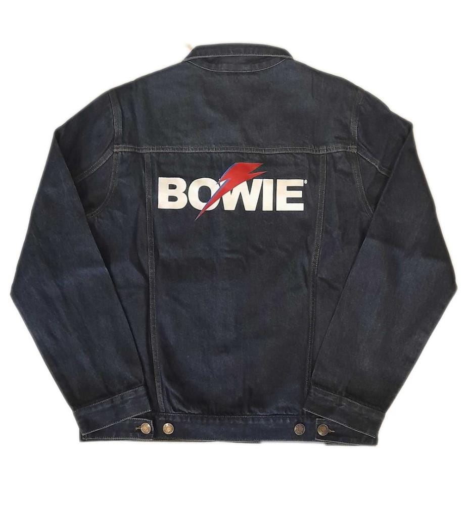 David Bowie - "Flash" Jeansjacke Logo für Herren/Damen Unisex