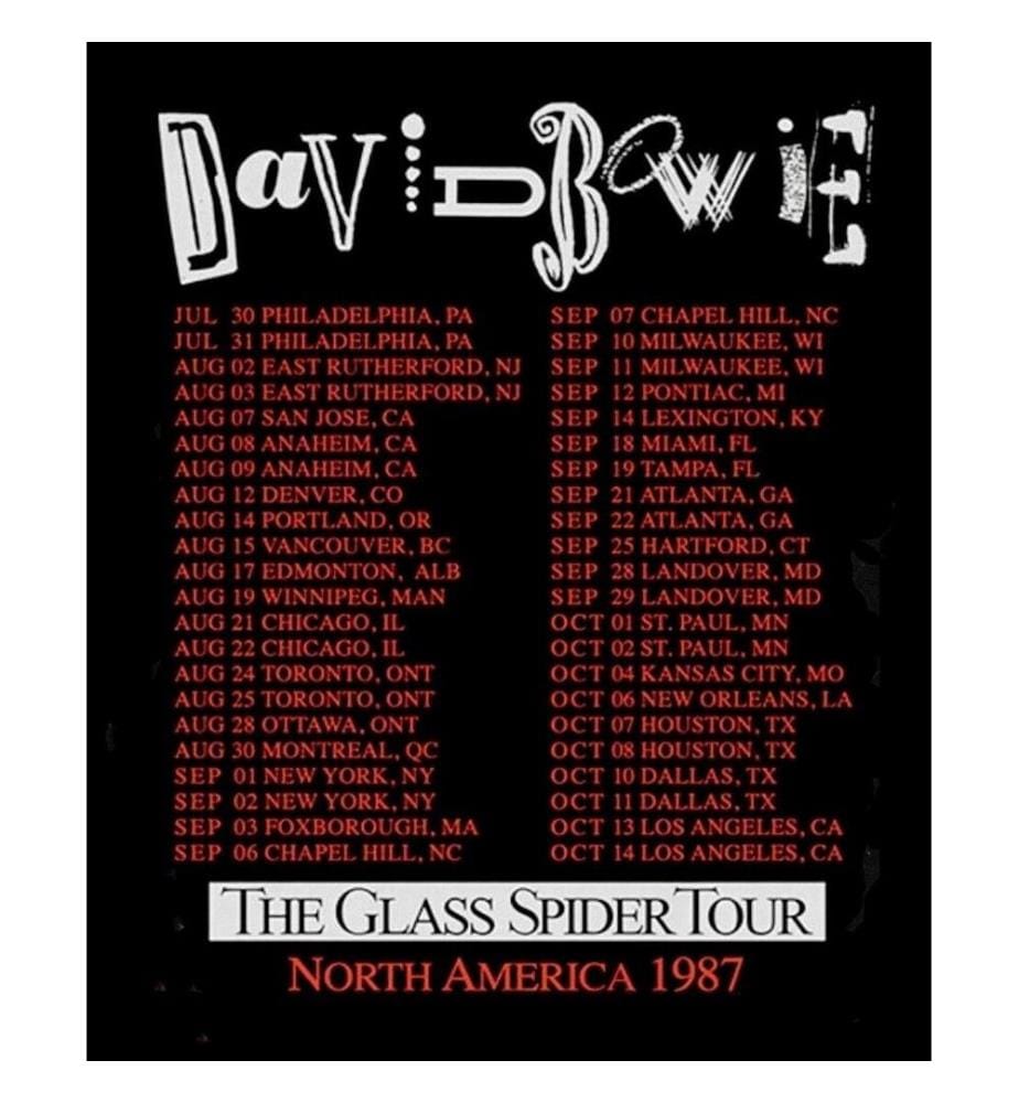 David Bowie - T-shirt GLASS SPIDER TOUR - Adulte