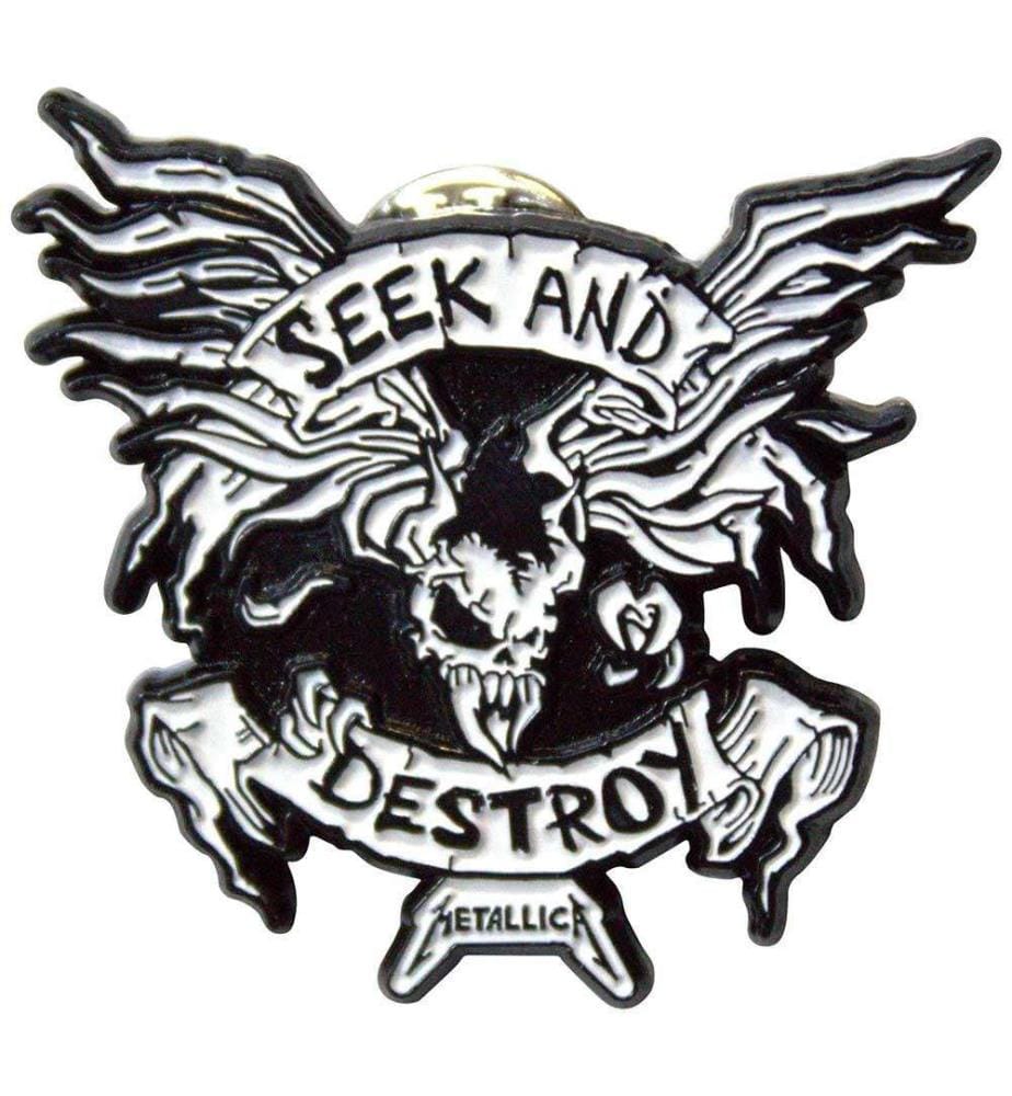 Metallica - Abzeichen "Seek & Destroy" - Zink-Legierung, Emaille