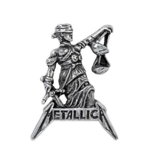 Metallica - 3D - Abzeichen "Justice For All" - Englischer Zinn
