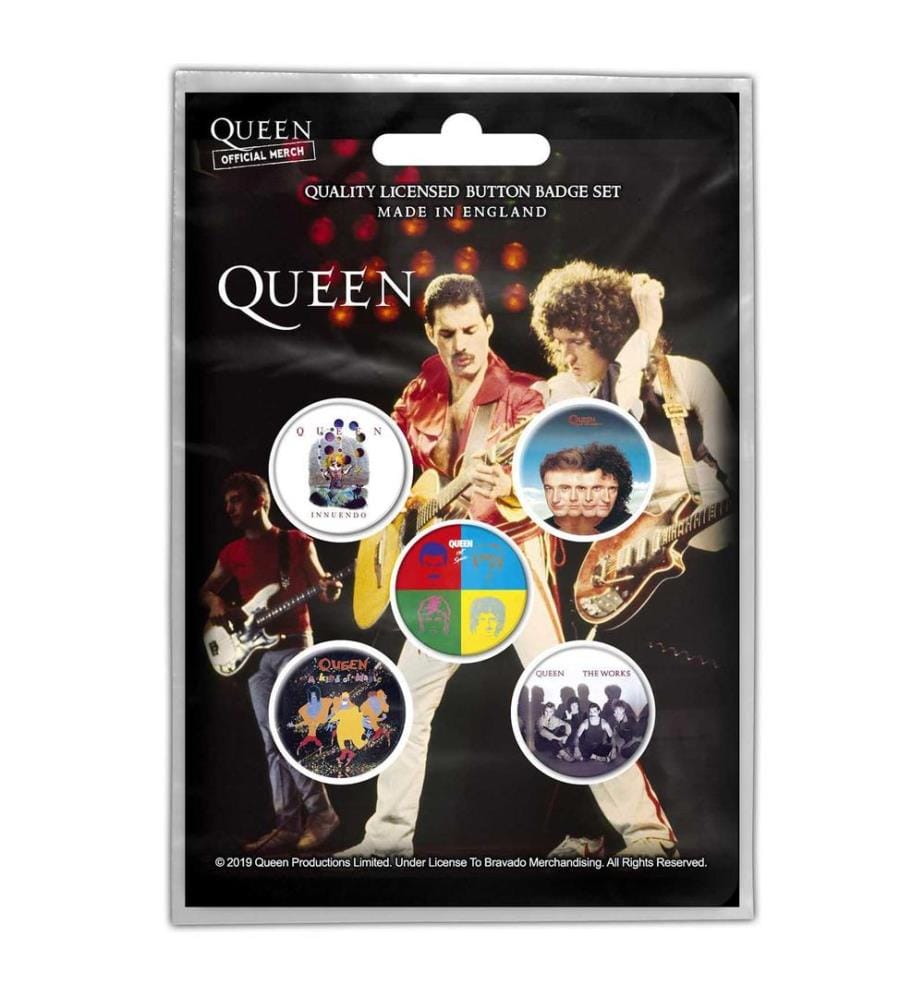 Queen - Alben - Anstecker-Set 5er-Pack - Kunststoff, Metall
