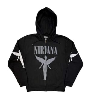 Nirvana - "Utero Mono" Hoodie mit durchgehendem Reissverschluss für Herren/Damen Unisex