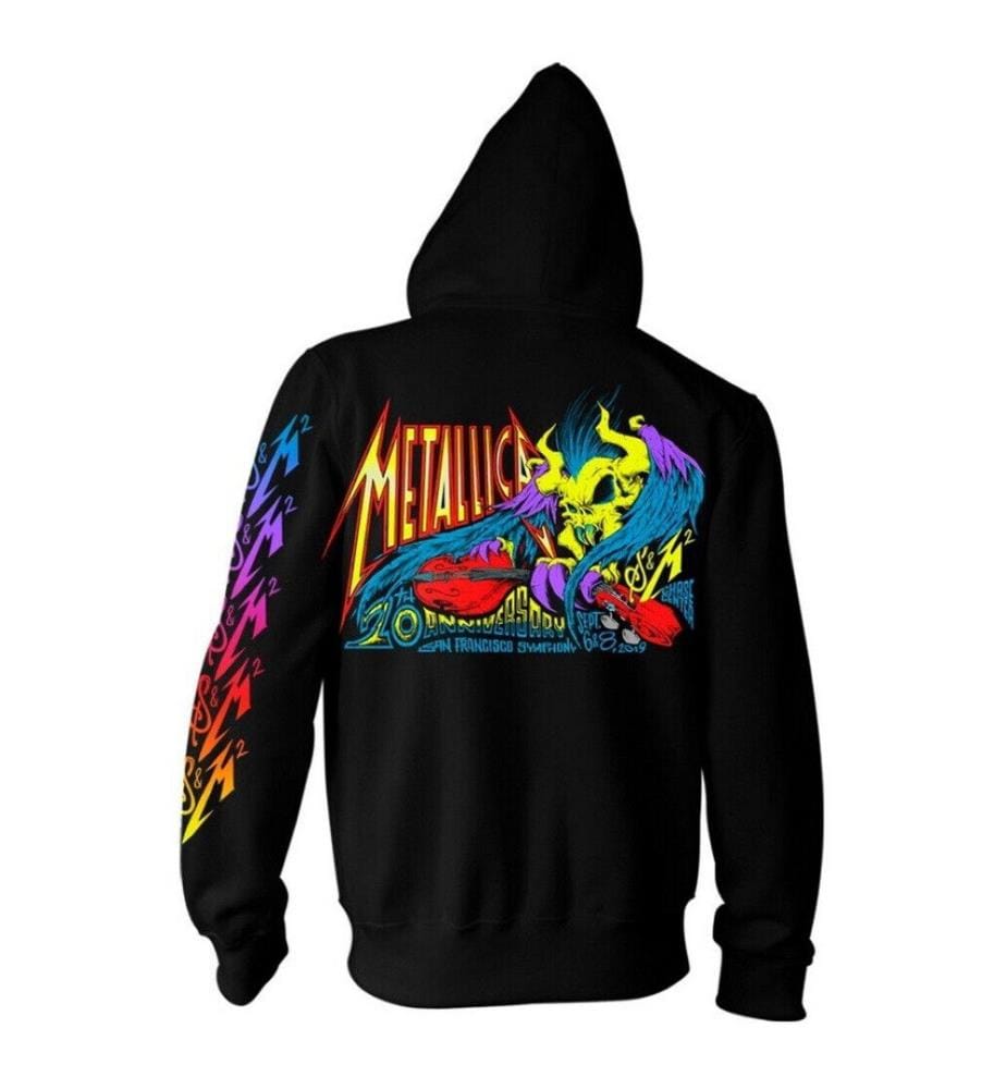Metallica - "S&M2" Hoodie mit durchgehendem Reissverschluss für Herren/Damen Unisex - Jubiläum