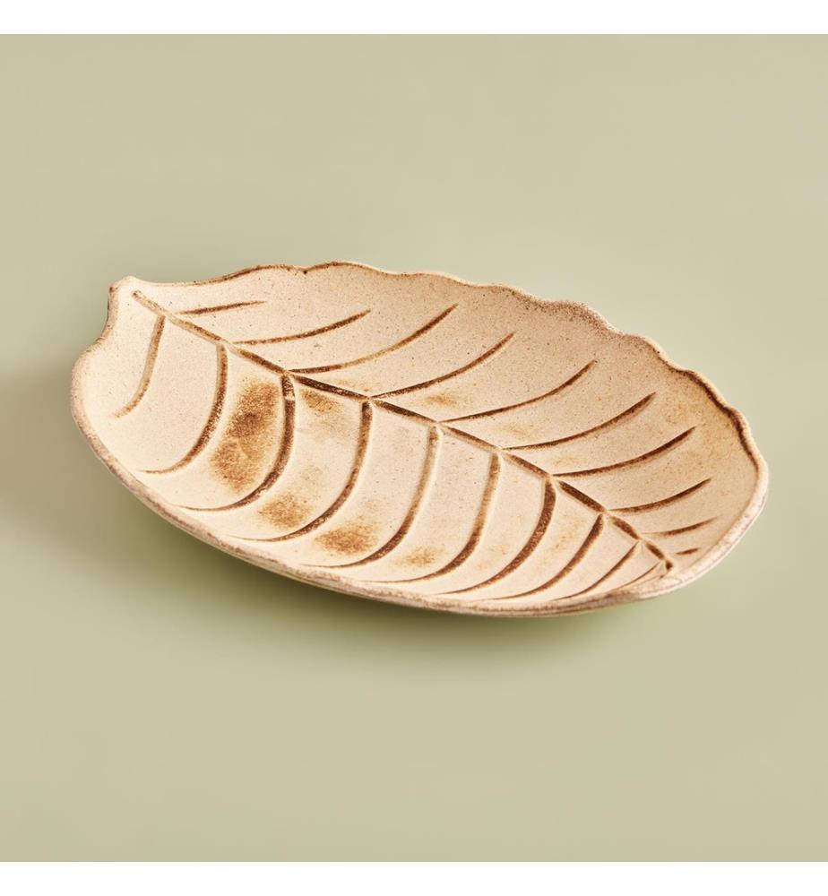 Deko-Teller Liam 30x21,5x4,5 cm - Braun