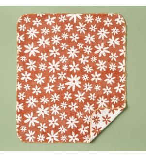 Couverture bébé en coton Freya Tile 100x120 cm - Terracotta