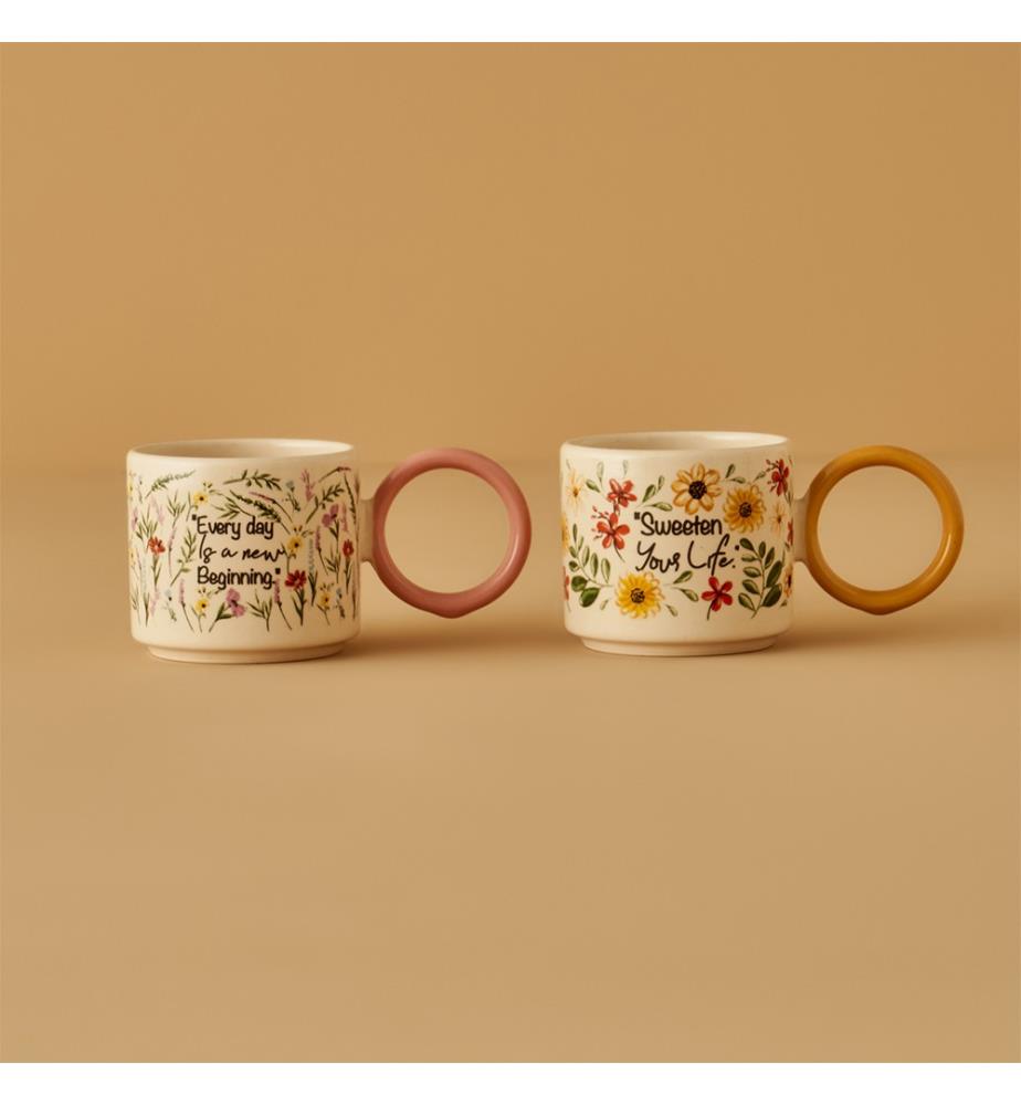 Set mit 2 Tassen - Mehrfarbig