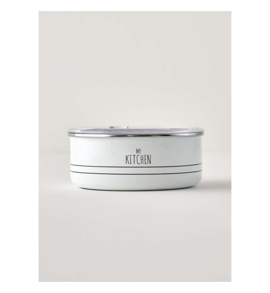 Lot de 3 récipients de conservation émaillés My Kitchen - Blanc